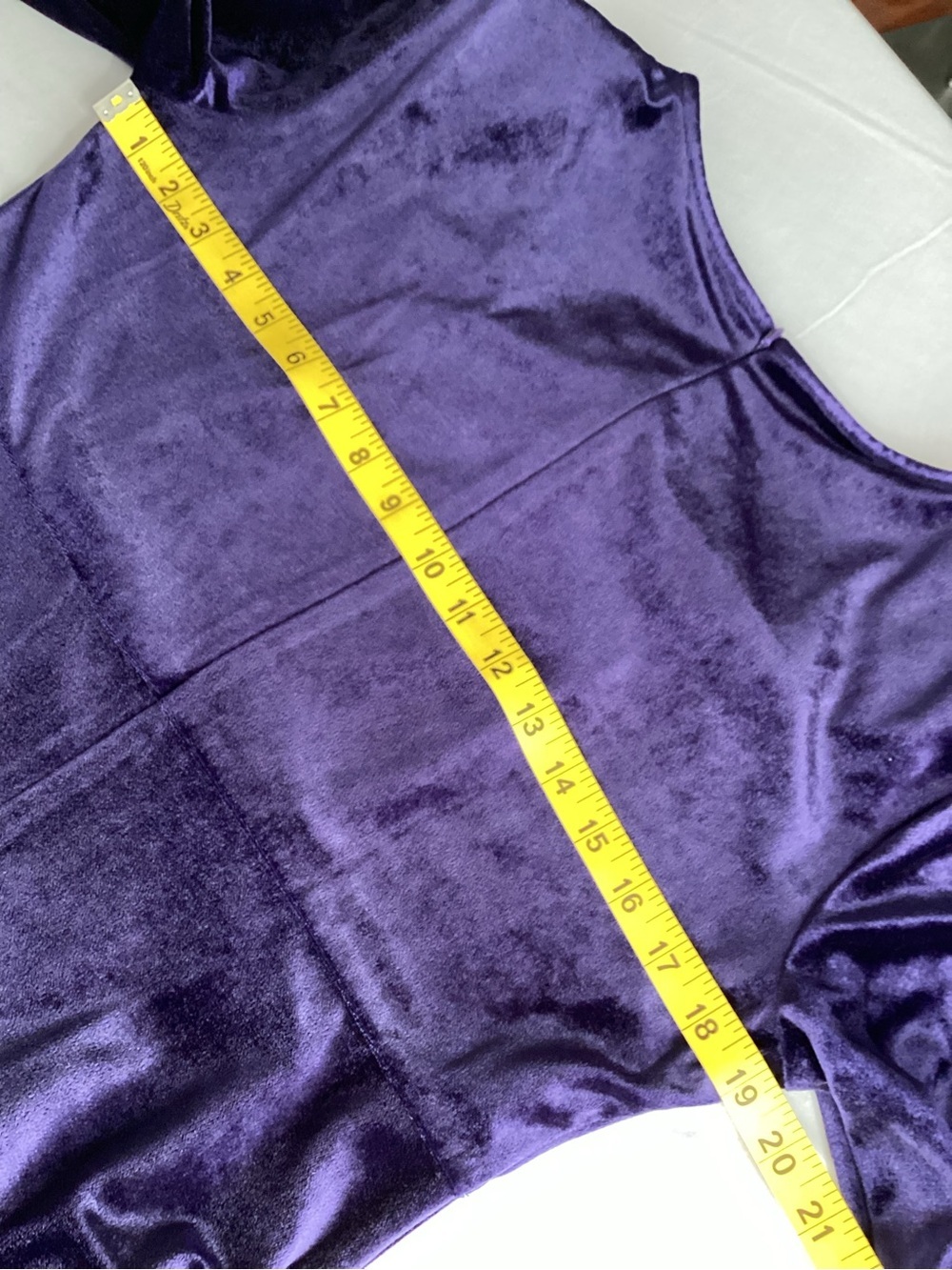 Vintage Velvet Square-Neck Long Sleeve Maxi Dress - Purple - Picture 6 of 9